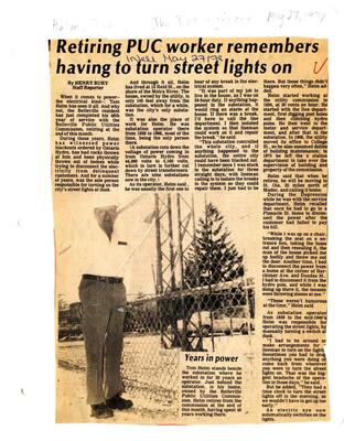 Retiring PUC worker remembers having to turn street lights on