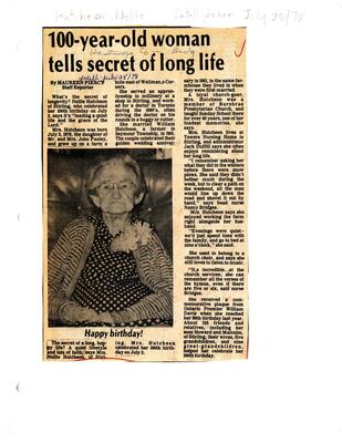 100-year-old woman tells secret of long life