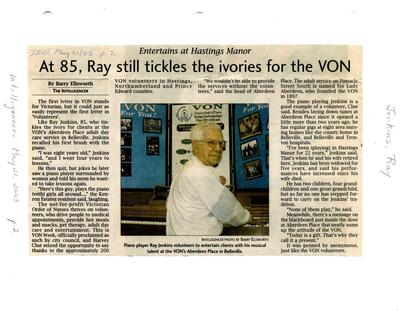 At 85, Ray still tickles the ivories for the VON