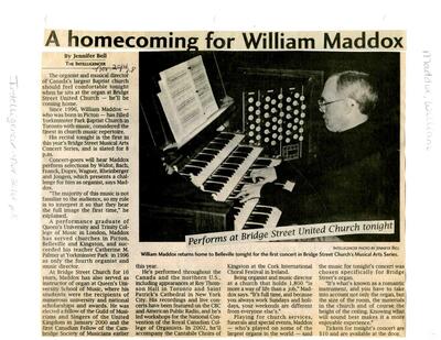 A homecoming for William Maddox
