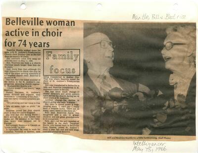 Belleville woman active in choir for 74 years