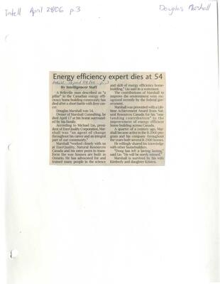 Energy efficiency expert dies at 54