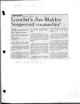 Loyalist's Jim Blakley 'respected counsellor'