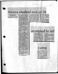 Moira student one of 30 accepted to art camp