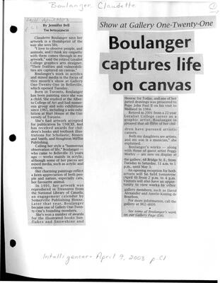 Boulanger captures life on canvas