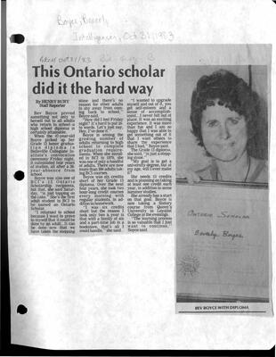 This Ontario scholar did it the hard way