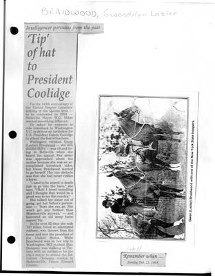 Remember when...'Tip' of hat to President Coolidge