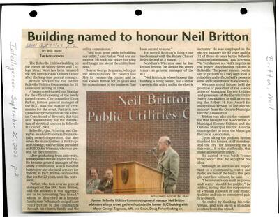 Building named to honour Neil Britton