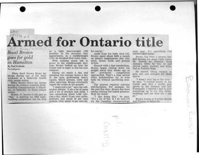 Armed for Ontario title