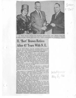 H. 'Bert' Brown Retires After 47 Years With N.E.