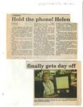 Hold the phone! Helen finally gets day off