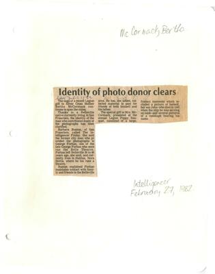 Identity of photo donor clears