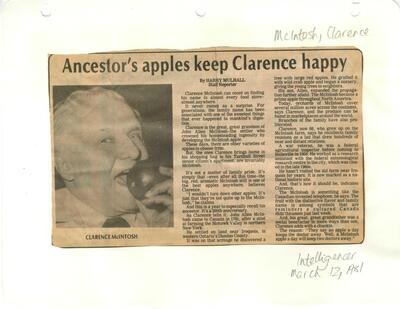 Ancestor's apples keep Clarence happy