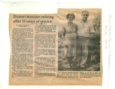 District minister retiring after 35 years of service