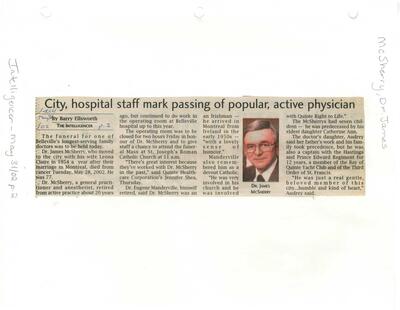 City, hospital staff mark passing of popular, active physician