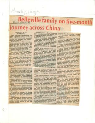 Belleville family on five-month journey across China