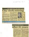 City clerk retiring after 31 years