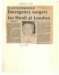 Emergency surgery for Heidi at London