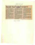 Heidi 'fair' after surgery