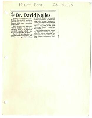 Dr. David Nelles