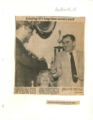 Photo-Saluting Al's long-time service work