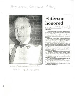 Paterson honoured