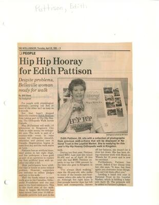 Hip Hip Hooray for Edith Pattison