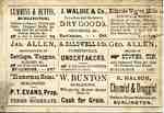 William Bunton advertising card, reverse, ca 1876