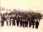 Old Aldershot [" Waterdown"] train station in winter, 1899