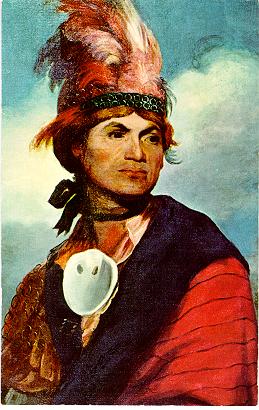 Joseph Brant -- painting with sky background