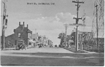 Brant St., Burlington, Ont. -- view of Railway Crossing