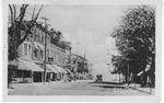 Brant Street, Burlington, Ont. -- view of one car travelling down street; postmarked August 10, 1921