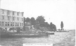 Cannery, Burlington, Ont. -- Exterior: viewed from the water; postmarked July 14, 1914