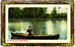 Canoeing on Lake Burlington -- Woman in canoe