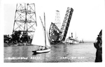 Burlington Beach. Hamiton Can. -- Sailboat and lifted bridge