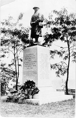 War Memorial -- In Honour of the Men of Burlington and Nelson Township; dated August 1, 1922