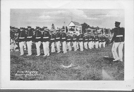 Fire Brigade, Burlington, Ont-- marching