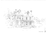 "Freeman House", drawing by Gery Puley, 1978
