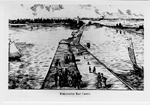 Burlington Bay Canal and boardwalk, ca 1900