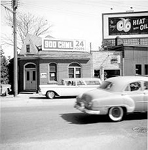 900 CHML and Burlington Animal Hospital, southwest of Lakeshore Road and Brant Street, 1960