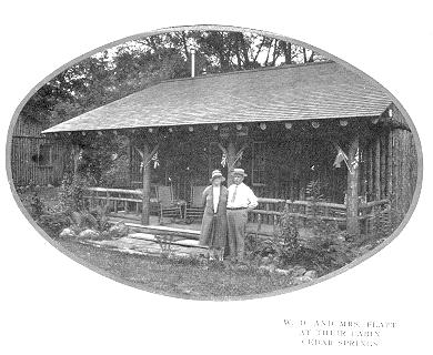 William D. Flatt and Mrs. W.D. (Maggie) Flatt at their cabin, Cedar Springs, ca 1930