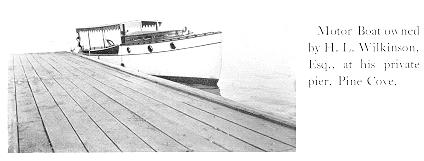 Motor Boat owned by H.L. Wilkinson, Esq., Pine Cove, ca 1912