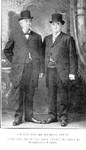 John Ira Flatt (right) and his brother James in formal dress