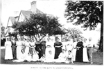 Friends on the lawn at Lakehurst Villa, ca 1915