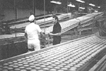 Cookie production line at W & H Voortman Ltd. Factory, ca 1996