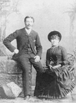 Wedding portrait of Albert Edward Alton and Elizabeth Minerva Henderson, ca 1886