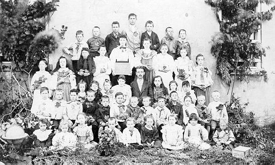 S.S. No. 8 Nelson -- School at #2 Side Road on Appleby Line, Zimmerman, Robert Turnbull, Teacher