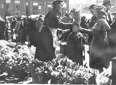 Bullock Family -- Annie Bullock selling at Hamilton Market