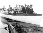 Filman Family -- "Boating on the Bay"; Frank Easterbrook, Percy Filman, Will Scheer, Will Filman, H. Emery, Ruth Johnson, Maude Bowen, Millie Johnson