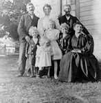 Hall Family -- Top Row, l-r: John Hall, wife Ida Hall, brother Dave; Bottom Row, l-r: children and Grandman Corey Hall